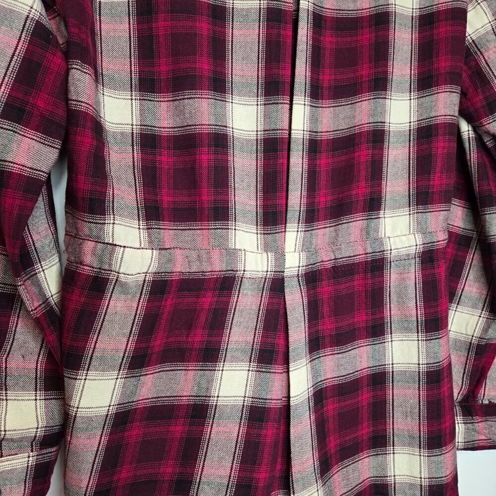 Wild Blue Sadie Robertson Red Plaid Cardigan Completer Shirt Top Sz S - Picture 8 of 16